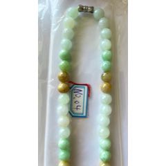 N004直徑8.5毫米彩色圓珠翡翠項(xiàng)鏈直徑：8.5毫米圓珠_(kāi)遼南博雅齋
