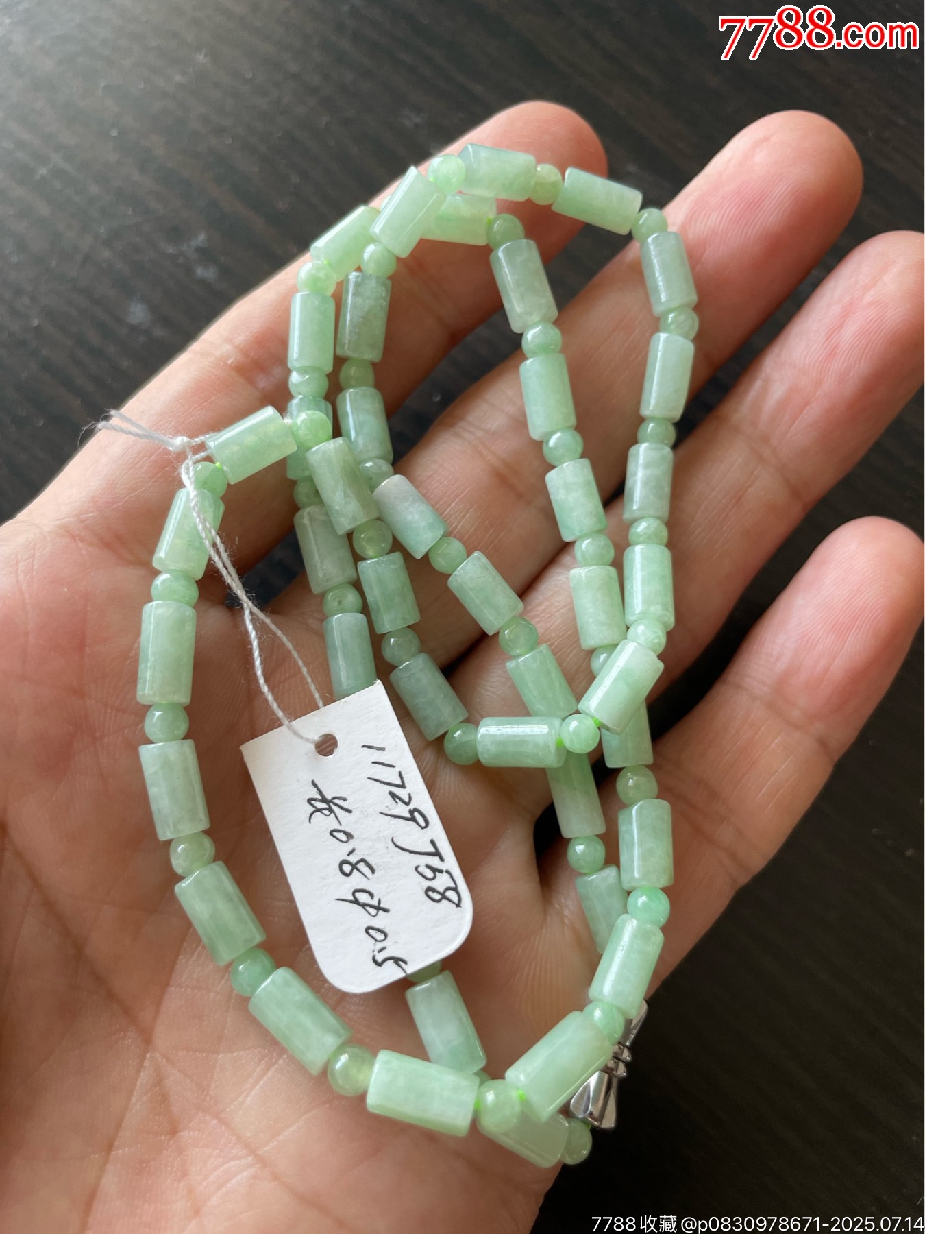 11729J58總長(zhǎng)54厘米長(zhǎng)0.8直徑0.5長(zhǎng)柱淺綠翡翠項(xiàng)鏈_價(jià)格180元【遼南博雅齋】_第8張_7788收藏__收藏?zé)峋€(xiàn)