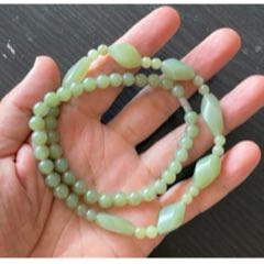 岫玉黃白老玉項鏈(se107634171)_遼南博雅齋