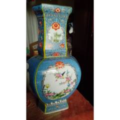 乾隆御制粉彩描金六方花鸟瓶_旧瓷器_臻品汇推荐【7788旧书网】