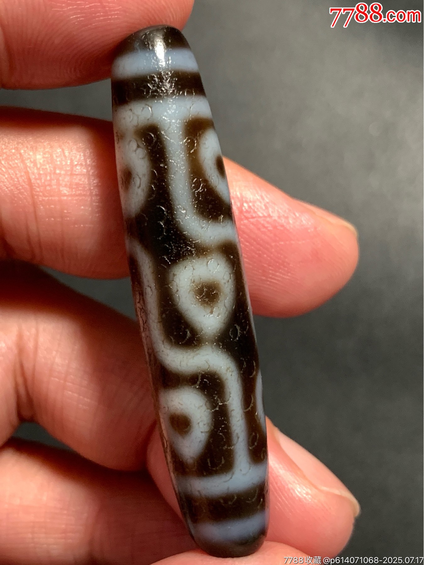 御幸天珠 U07981 七眼天珠 43x12mm 馬蹄痕 7眼天珠 7眼天珠价格报价
