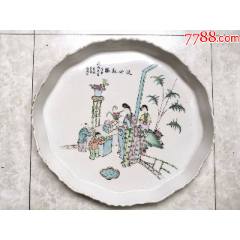 中国醴陵蝴蝶款大盘二个_旧瓷器_石章瓷壶九十店【7788旧书网】