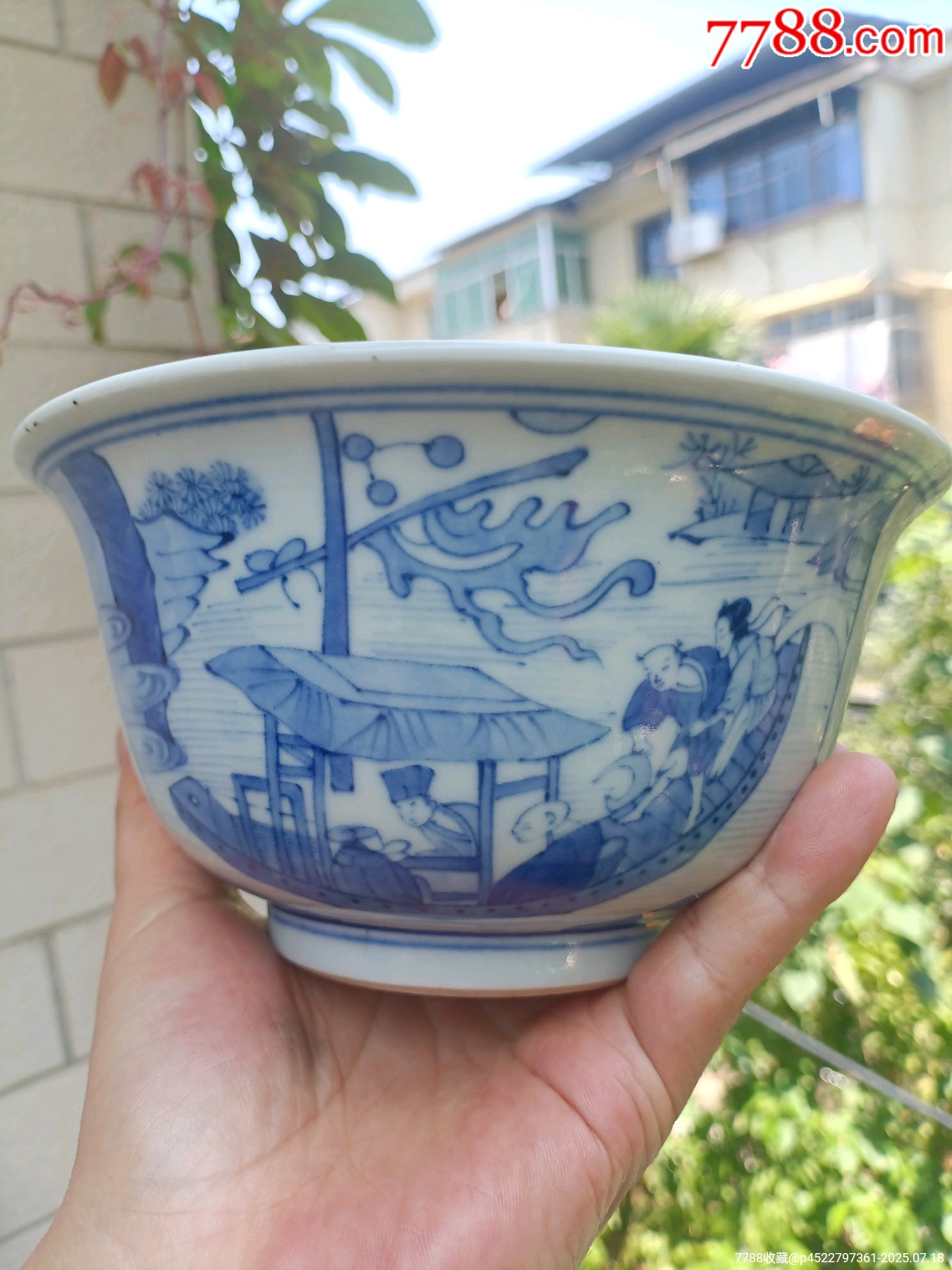 青花赤壁赋诗文大碗_青花瓷_图片欣赏_收藏价格_7788连环画