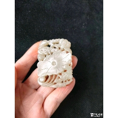 清代和田玉手镯一支，-和田玉-7788红宝书