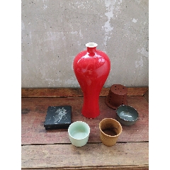 均瑶葫芦，口瓶_红釉瓷_观复斋水【7788旧书网】