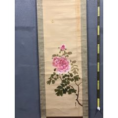 印刷】《宫本武藏枯木鸣鵙图》7212书画挂轴日本回流字画工艺画_