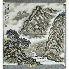 山水畫 1993年郭群山水画镜心“秋韵”_山水国画原作_作品图片_收藏价格_