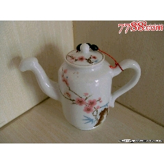 清代同治时期粉彩「麒麟送子」四方牛眼/随身印泥盒_旧瓷器_玩古