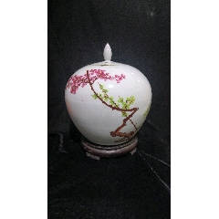 個人秘蔵-茶道具　粉彩　漢詩花鳥文　四方瓶　一對　在銘　G　R7053B 個人秘蔵-茶道具様専用 粉彩 漢詩花鳥文 四方瓶 一對 在銘 G