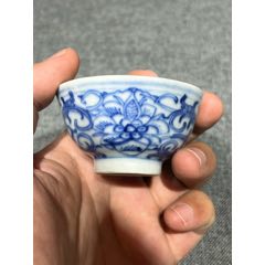 中国美術 青花 山水舟紋 盤 φ20.5cm 嘉慶年製(K-LC657) 中国美術 青花 山水舟紋 盤 φ20.5cm 嘉慶年製(K-LC657)
