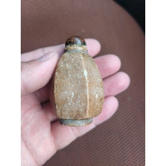 青花釉里红人物鼻烟壶，底款“康熙年制”_旧鼻烟壶_程饶金【7788
