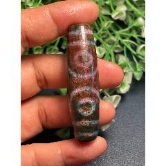 10512藏传镶蚀虎牙天珠-天珠-7788红宝书