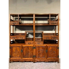 古董木艺明清黄花梨老家具清代海南黄花梨书柜-木架/博古架-7788旧书网