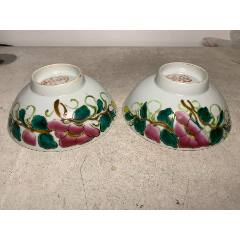 【海】粉彩茶壺②　牡丹福寿文　同治年製在印　民国時代　骨董品 時代品 中国美術 中国古董茶壶装饰有人物//民国时期（1912-1949） – Diddenantiques