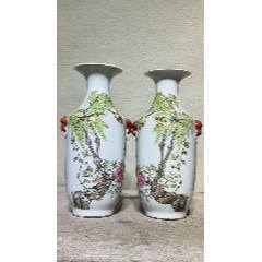 【海】粉彩茶壺②　牡丹福寿文　同治年製在印　民国時代　骨董品 時代品 中国美術 民国粉彩郭子仪拜寿图纹茼形瓷提茶壶_旧瓷器_永盛鑫【7788旧书网】