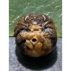 精美天然緬甸樹化玉（木化玉）手工雕招財(cái)龍龜珠一顆！(se107917802)_文玩迷福利社