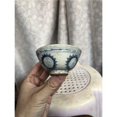 中国明時代六面染付(青花)壺 中国明時代六面染付(青花)壺