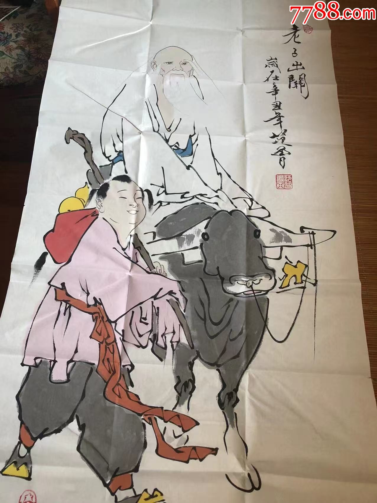 ★中国★范曾★画家範曽★ 老子出関 ★肉筆★ ☆中国☆范曾☆画家範曽☆ 老子出関 ☆肉筆☆ 最新