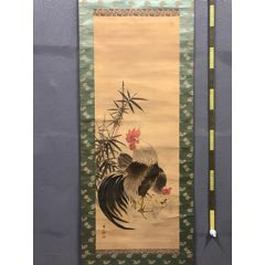 春峰，长寿寓意花鸟画中堂《松鹤图》国画书法古玩字画装饰挂画