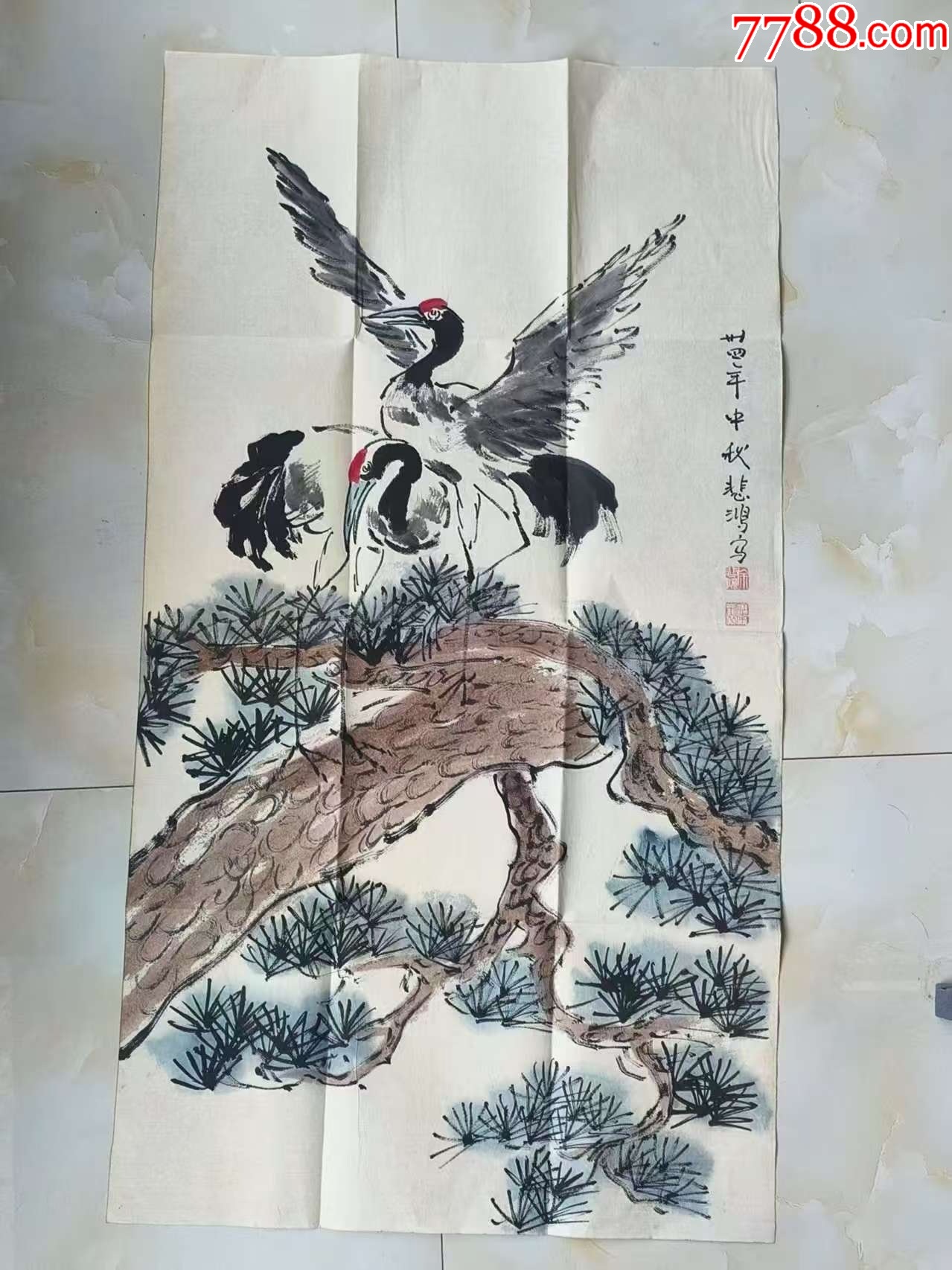 文革時代 字画 書画 絵巻 徐悲鴻 作品 動物 鶏 作品封箱 文革時代 字画 書画 絵巻 徐悲鴻 作品 動物 鶏 作品封箱 文革