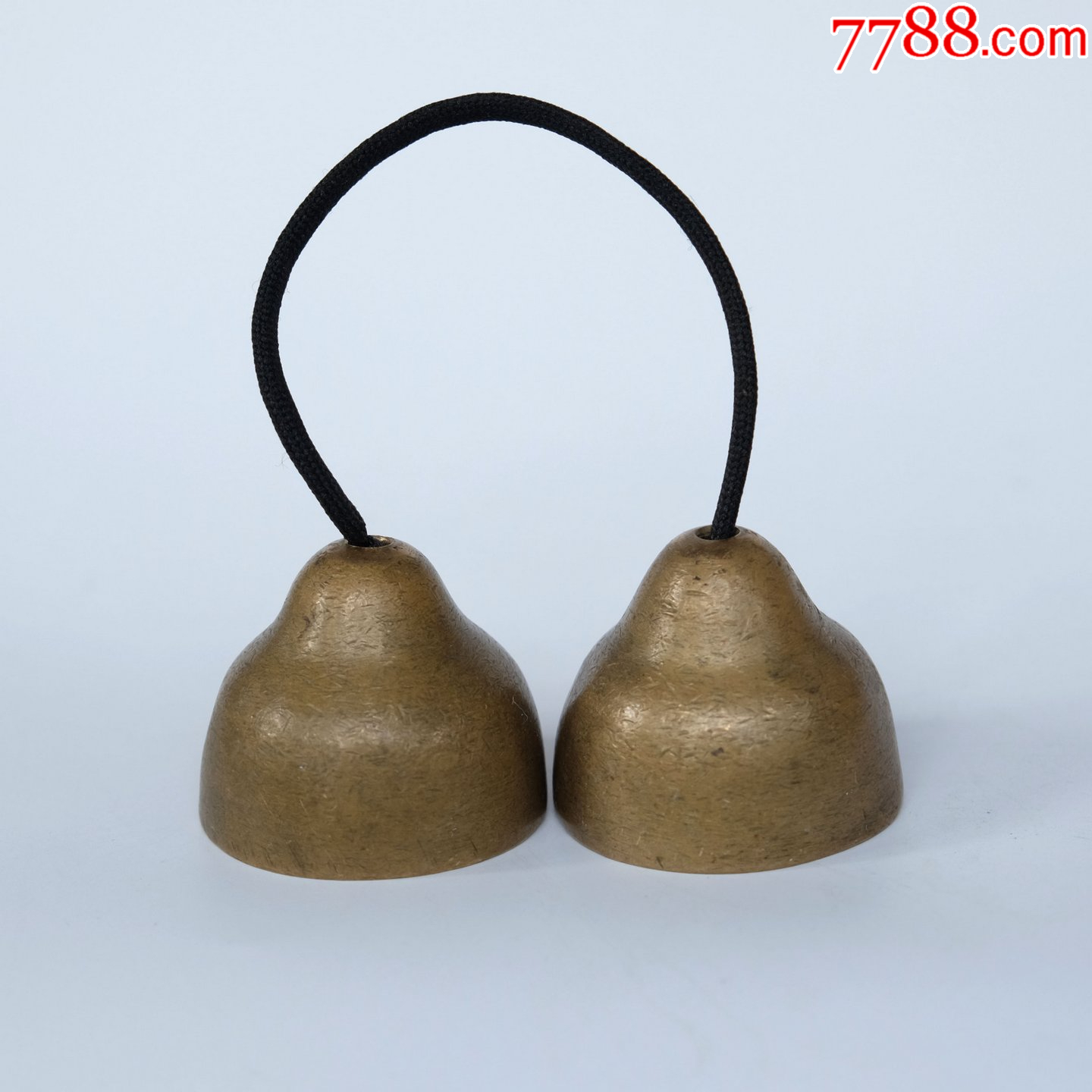 清代精品铜碰铃大号撞铃声音悦耳老铜铃铛加厚加重法铃法器-铜铃/铃铛