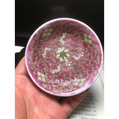 創(chuàng)匯粉彩纏枝蓮小碟