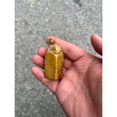 民国寿山田黄石闲章，隺山。-寿山石印-7788红宝书