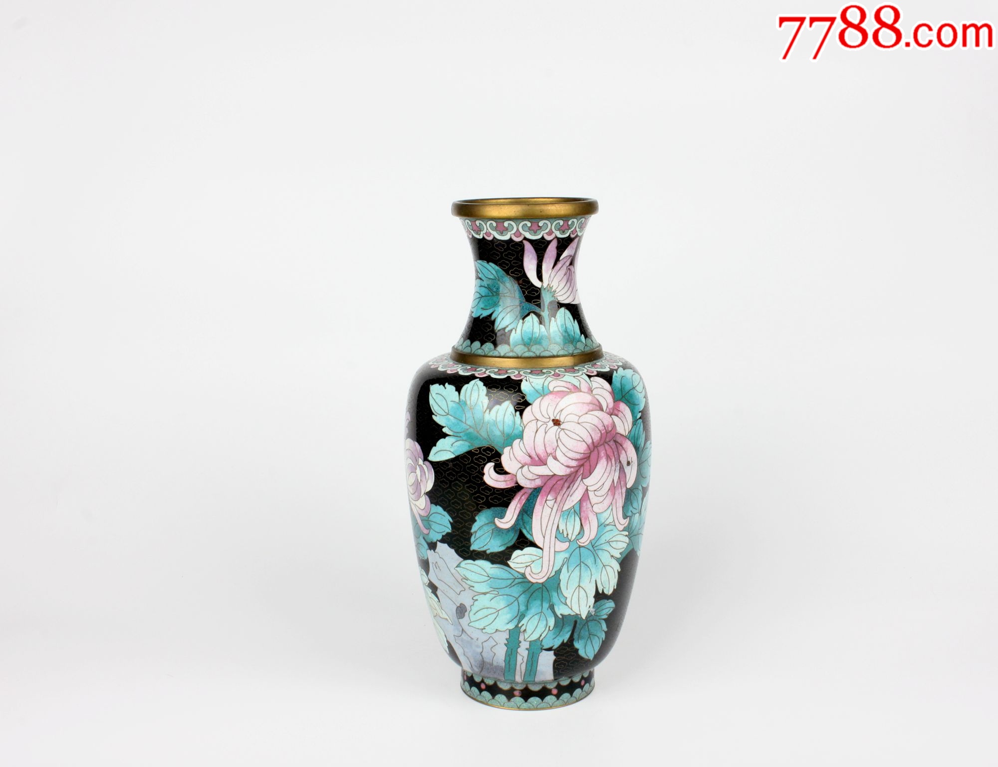 景泰蓝菊花纹大花瓶_其他景泰蓝/珐琅_香蕉船【7788红宝书】