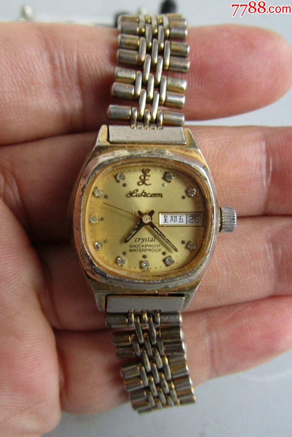 瑞士绿琴自动机械女式古董表