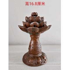 雕花狮耳三足铜香炉-铜炉-7788旧书网