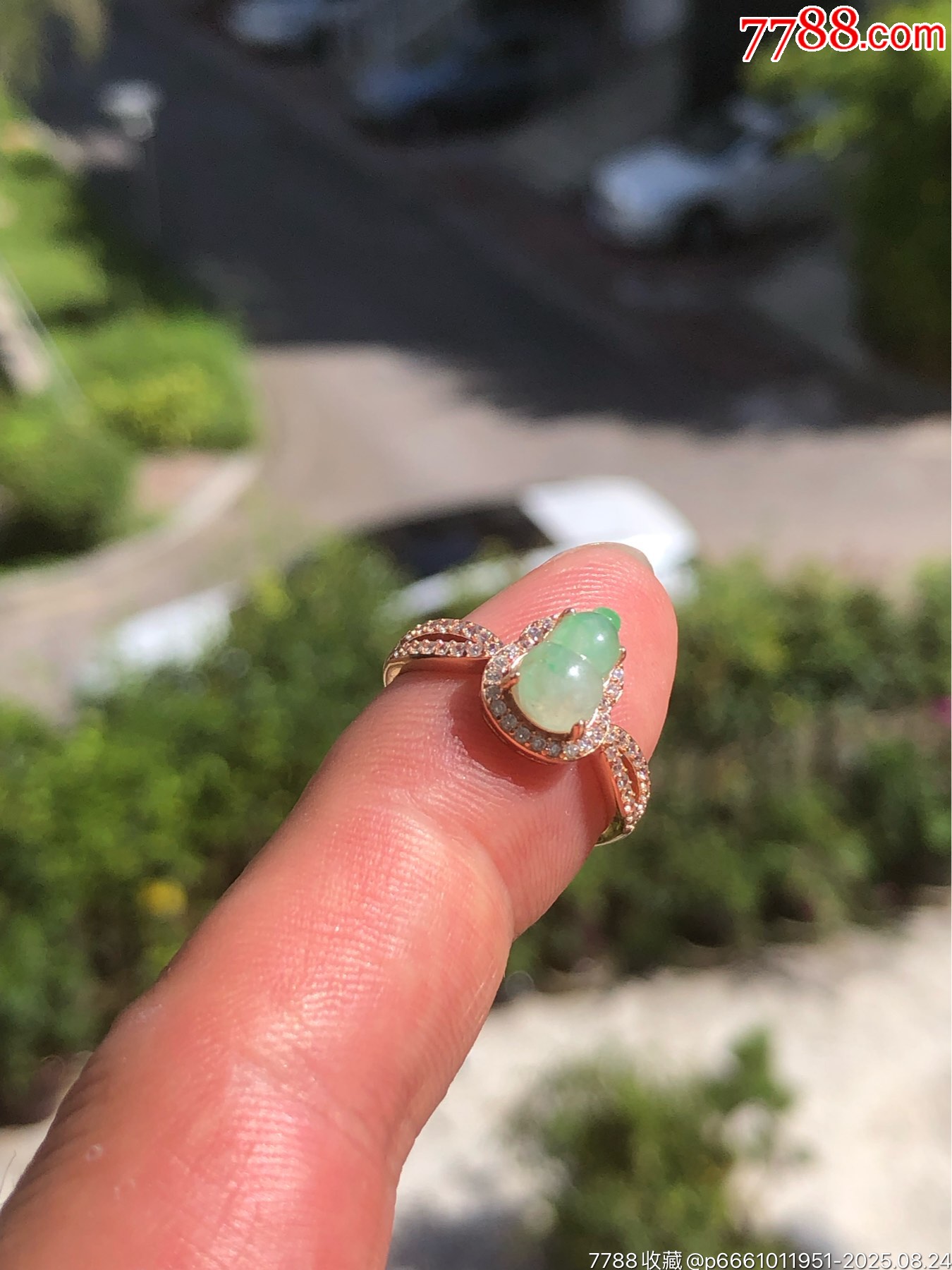 天然翡翠A貨糯冰飄綠戒指_價(jià)格570元_第9張_7788收藏__收藏?zé)峋€