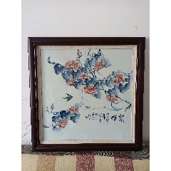 古美術 景德鎮 人民瓷廠 筆筒 青花花纹笔筒 70年代景德镇人民瓷厂美研室手绘青花梅竹纹笔筒-青花瓷-7788红宝书