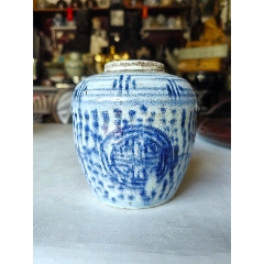 染付 明時代 人物 唐物 青花 香炉 中国美術 青花 祥瑞 時代 香炉 銀火屋 47g 唐物 香道具(YB599