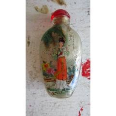 青花釉里红人物鼻烟壶，底款“康熙年制”_旧鼻烟壶_程饶金【7788
