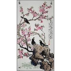 张大千（款），大幅泼墨中堂画《荷花图》国画书法古玩字画装饰挂