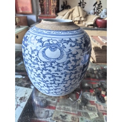 瓷器清代青花喜字罐老坛子老货真品好品低价出售_青花瓷_秦砖汉瓦