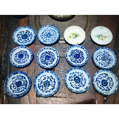 清代青花釉里红鱼盘-青花瓷-7788红宝书