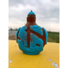 清末民国青花鼻烟壶，画工好，器型好，完整漂亮_鼻烟壶_回收价格_收藏
