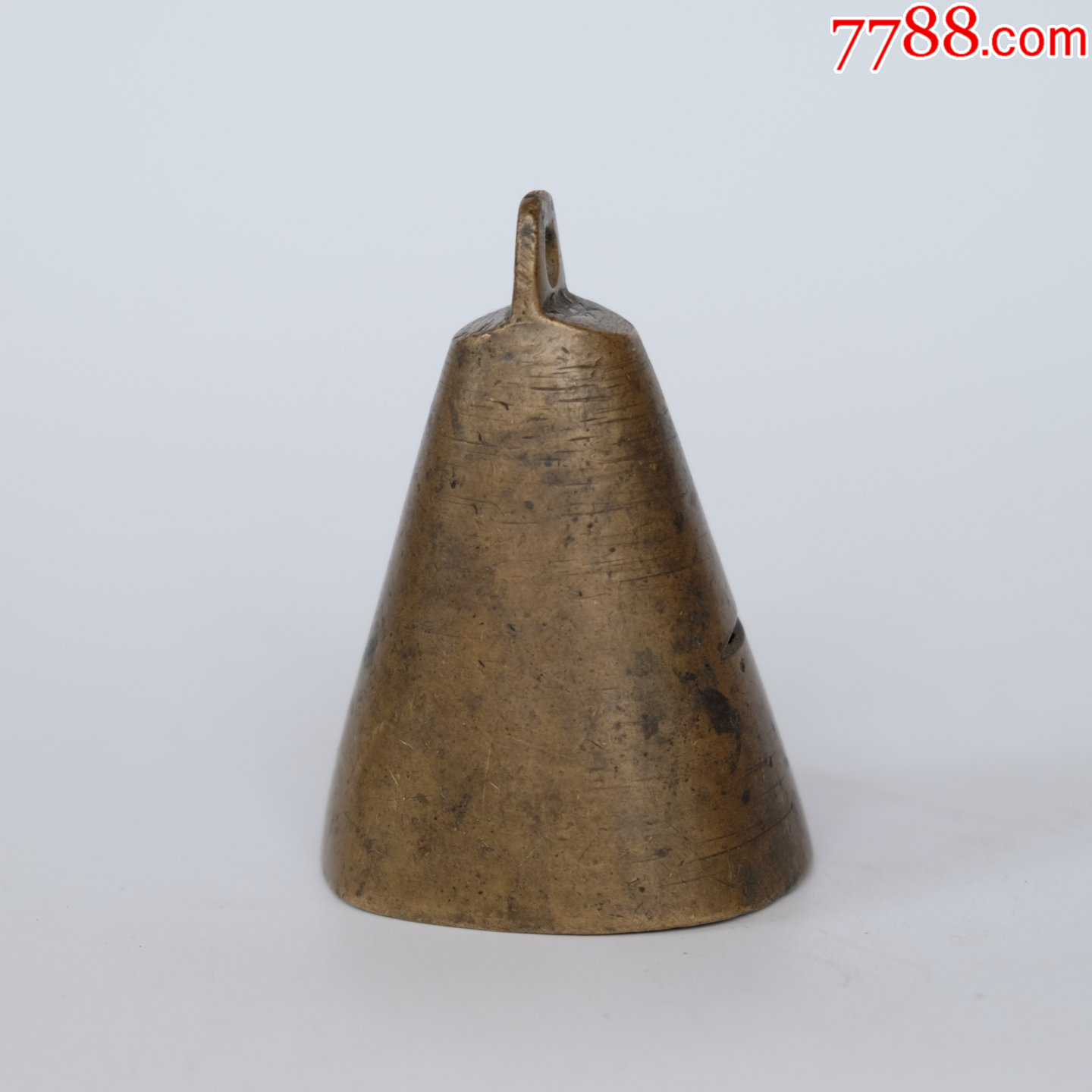 清代老铃铛(少见款式,非全品,声音好)驼铃马铃老铜铃铛锥型铃铛-铜铃