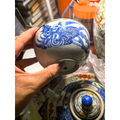晚清官窑画片全美品底款若深珍藏-青花瓷-7788旧书网