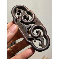 清・黄楊木彫・人物故事紋文房鎮紙』極細工 古賞物 中国古玩