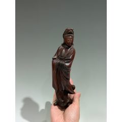 清代黄杨木雕铁拐李-木佛像/人像-7788旧书网