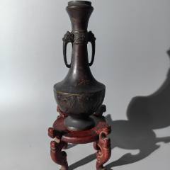 日本仿商周饕餮纹簋式炉包老铜器香炉笔架钱币镇尺墨盒铜壶铜-铜