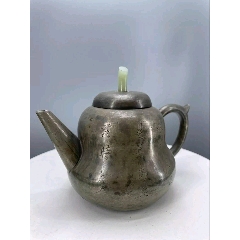 ZM-37 珍品旧蔵 茶葉罐 蔵六居造 「錫製瓜菱形茶