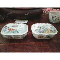 中国古美術/粉彩人物花瓶 【光緒年製】在銘/F 中国古美術/粉彩人物花瓶 【光緒年製】在銘/F 大清光緒