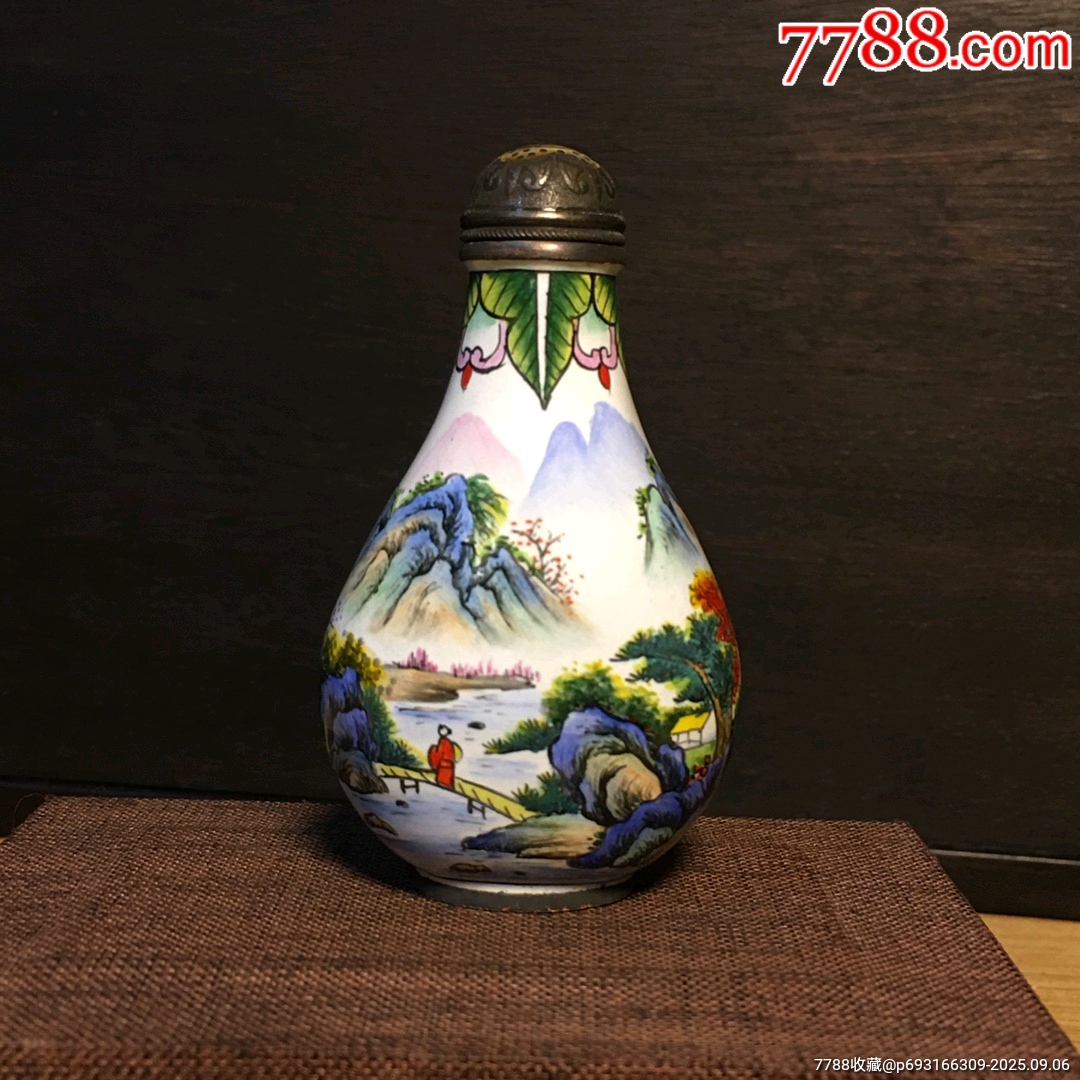 铜画珐琅彩鼻烟壶，不议价-鼻烟壶-7788泥人张