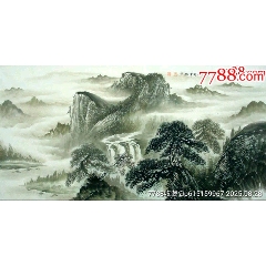 王国盛四尺山色空朦烟雨中_山水国画原作_品墨斋【7788红宝书】