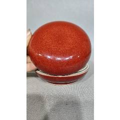 豇豆红釉长颈瓶-红釉瓷-7788红宝书