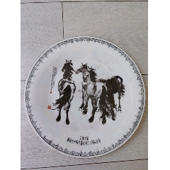 清康熙·青花矾红描金梅花纹折沿盘202域鉴鉴定永久保真尺寸：直径