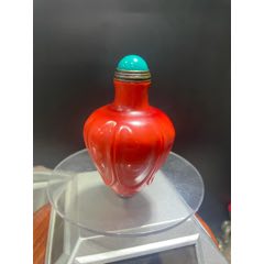 鼻煙壼 青花釉裏紅 清時代 康熙年製 唐物 鼻煙壼 青花釉裏紅 清時代 康熙年製 唐物 清代老瓷器